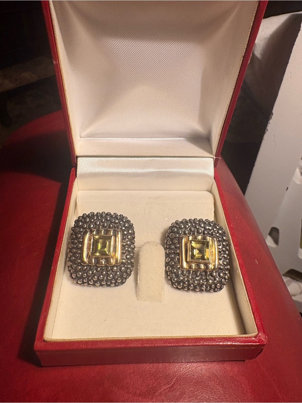 DLM 14K Accented .925 Sterling Vintage Clip-On Earrings - Silver